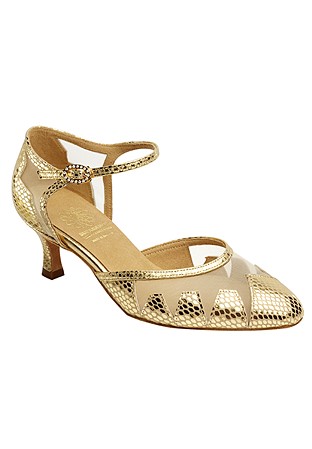 Supadance 1040-Gold Embossed Leather/Mesh