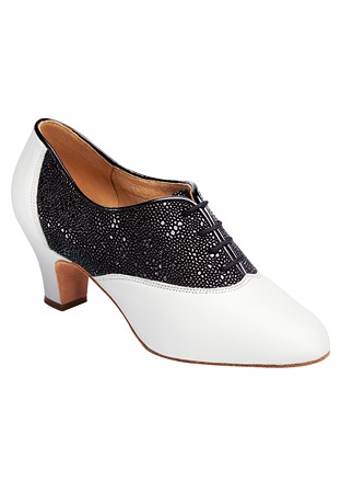 Supadance 1227-White Leather/Black Stingray