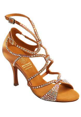 Supadance 1082-Dark Tan Satin Rainbow