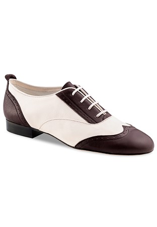 Wern Kern Taylor LS Practice Dance Shoes-Beige/Brown Nappa Leather
