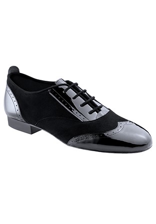 Wern Kern Taylor LS Practice Dance Shoes-Black Suede/Patent Leather