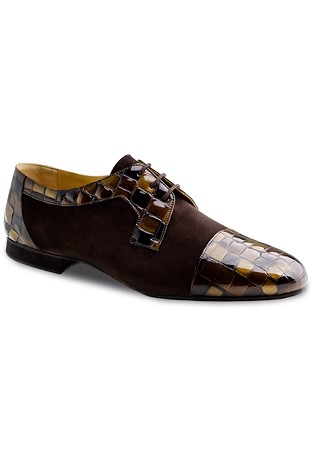 Werner Kern 28049 Mens Social Dance Shoes-Coco Pearl/Maroon Suede