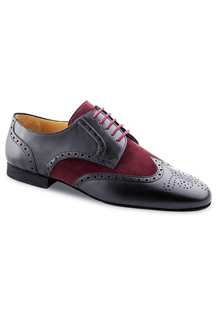 Werner Kern Firenze 28053 Mens Dance Shoes-Black Nappa/Vine Suede
