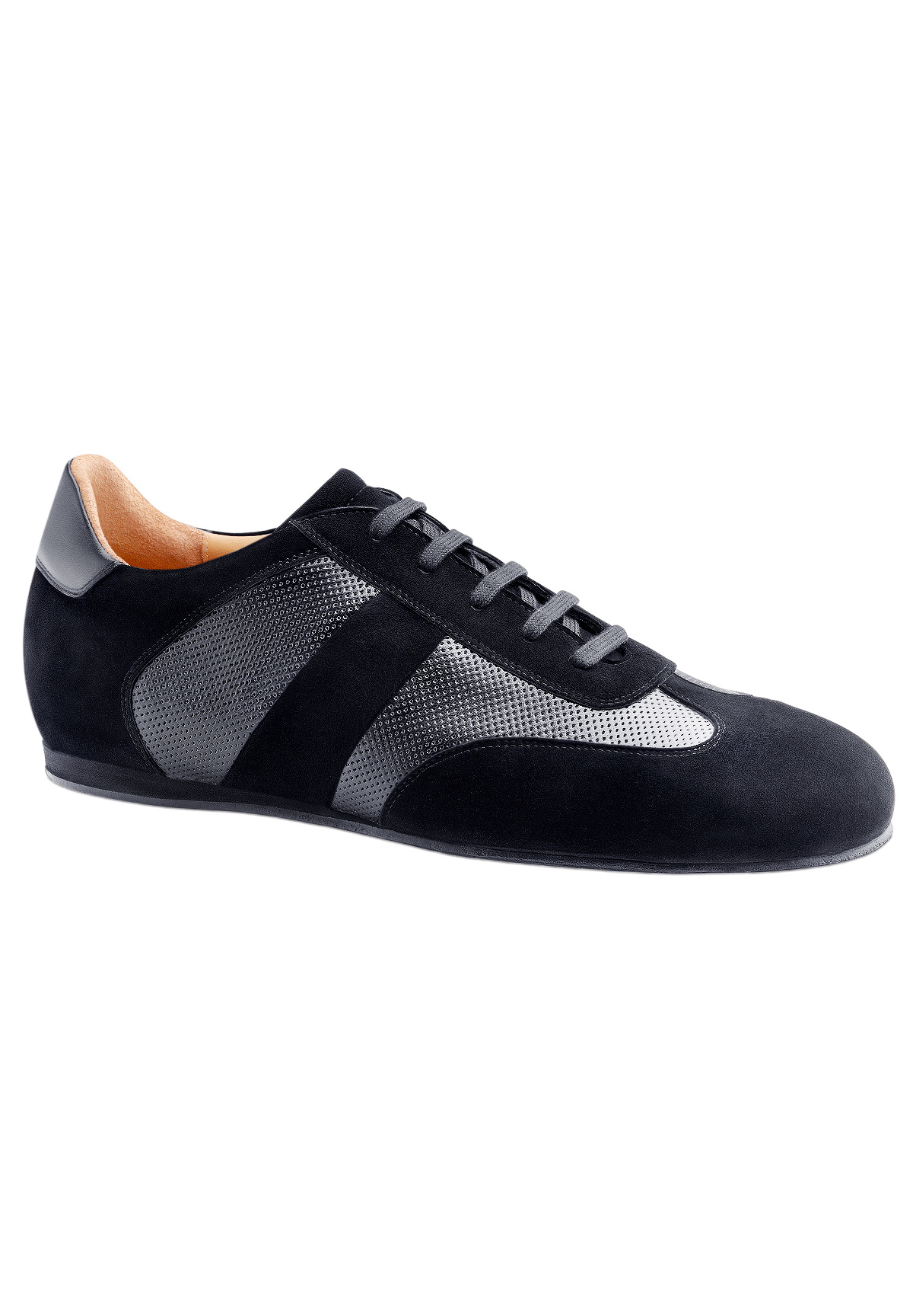Werner Kern Bari 28061 Mens Dance Sneakers-Black Suede/Nappa