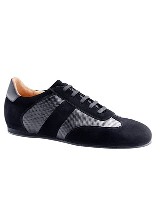 Werner Kern 28061 Mens Dance Sneakers-Black Suede/Nappa