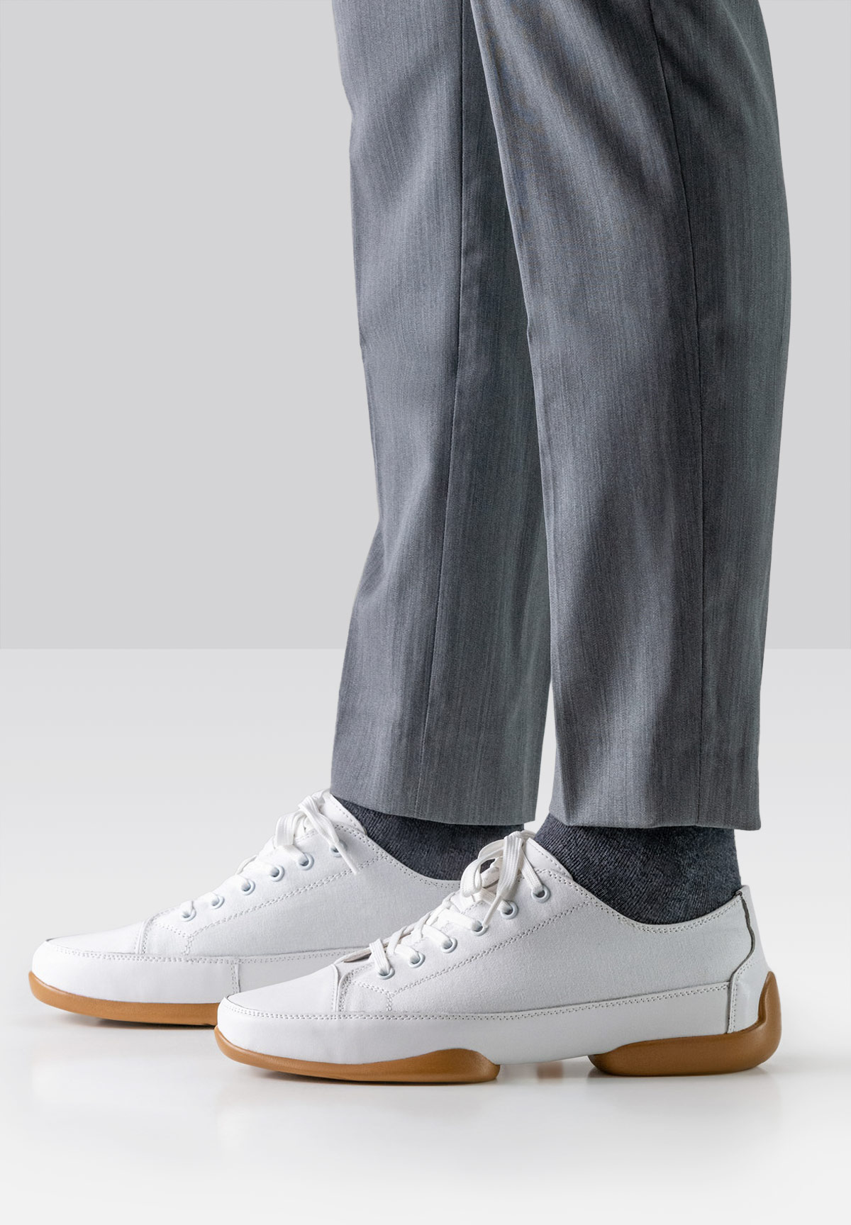 Suny Anna Kern 7425 Witte Nappa Leer Sneakers met volledige zool