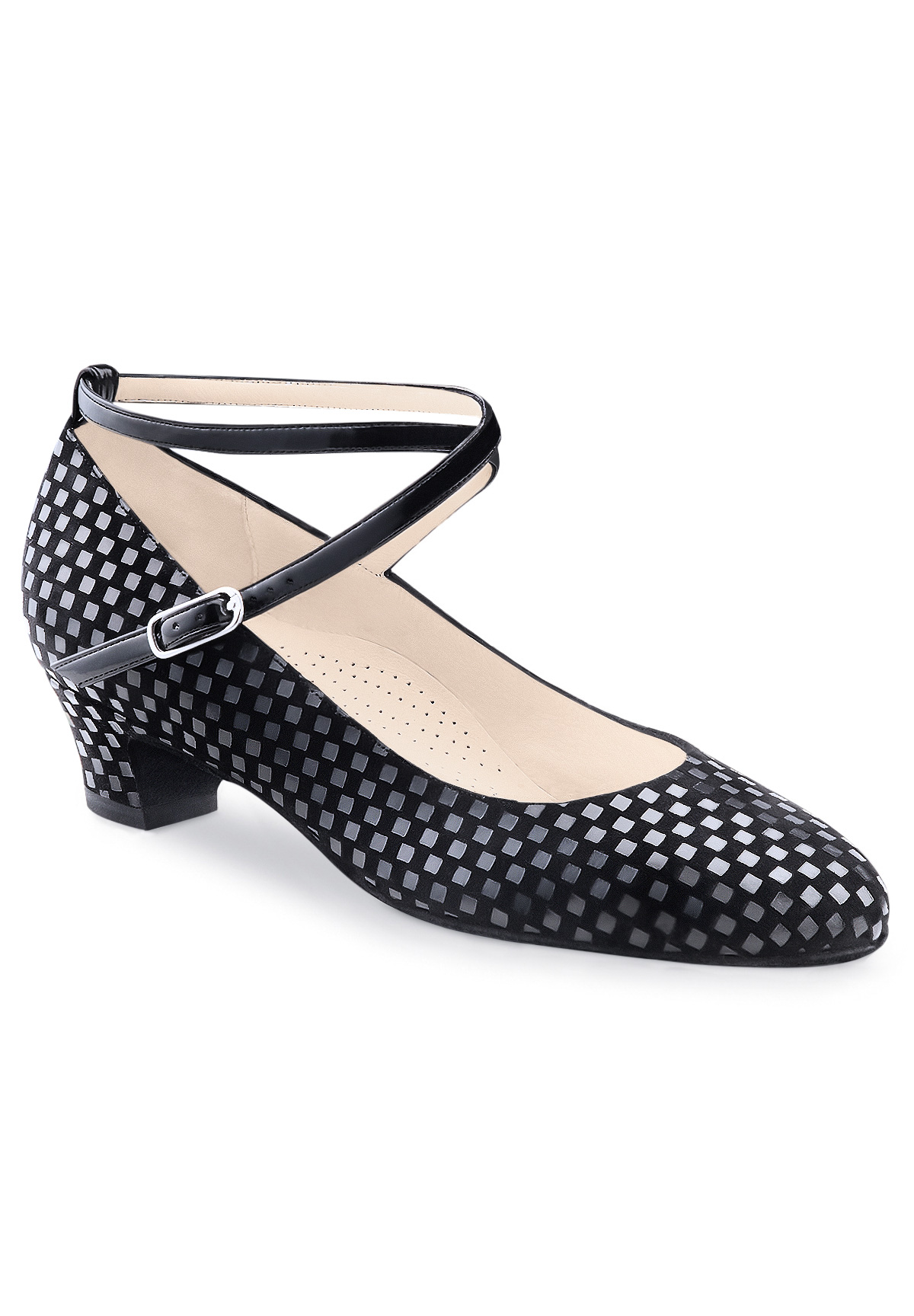Werner Kern Alice Social Dance Shoes-Black Quadratino