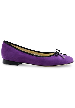 Werner Kern Andy Ballet Flat-Viola Suede/Black Ariel