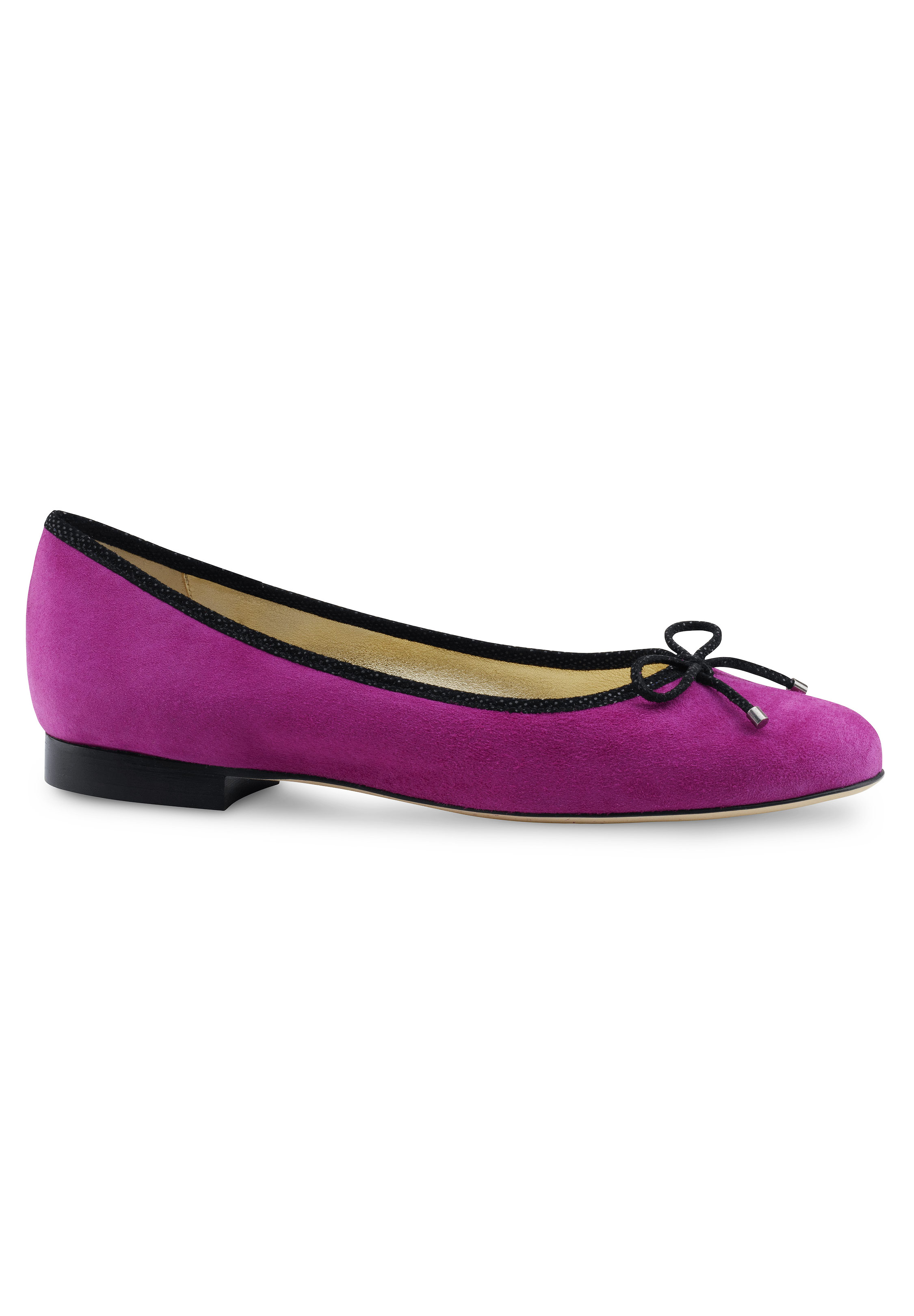 Werner Kern Cassy Ballerinas-Fuchsia Suede/Black Ariel