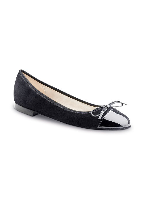 Werner Kern Daisy Practice Dance Shoes-Black Suede/Black Patent