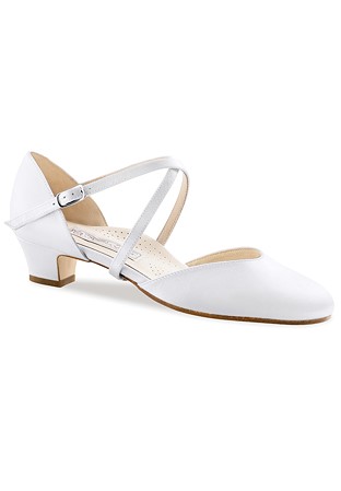 Werner Kern Felice Round Toe Dance Shoes-White Satin