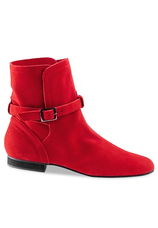 Werner Kern Harper Womens Ankle Boots-Red Suede