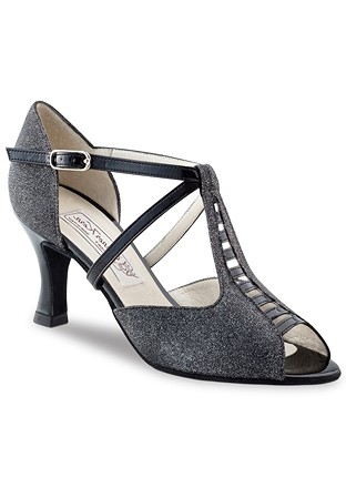 Werner Kern Holly Dance Shoes-Black/Silver Brocade