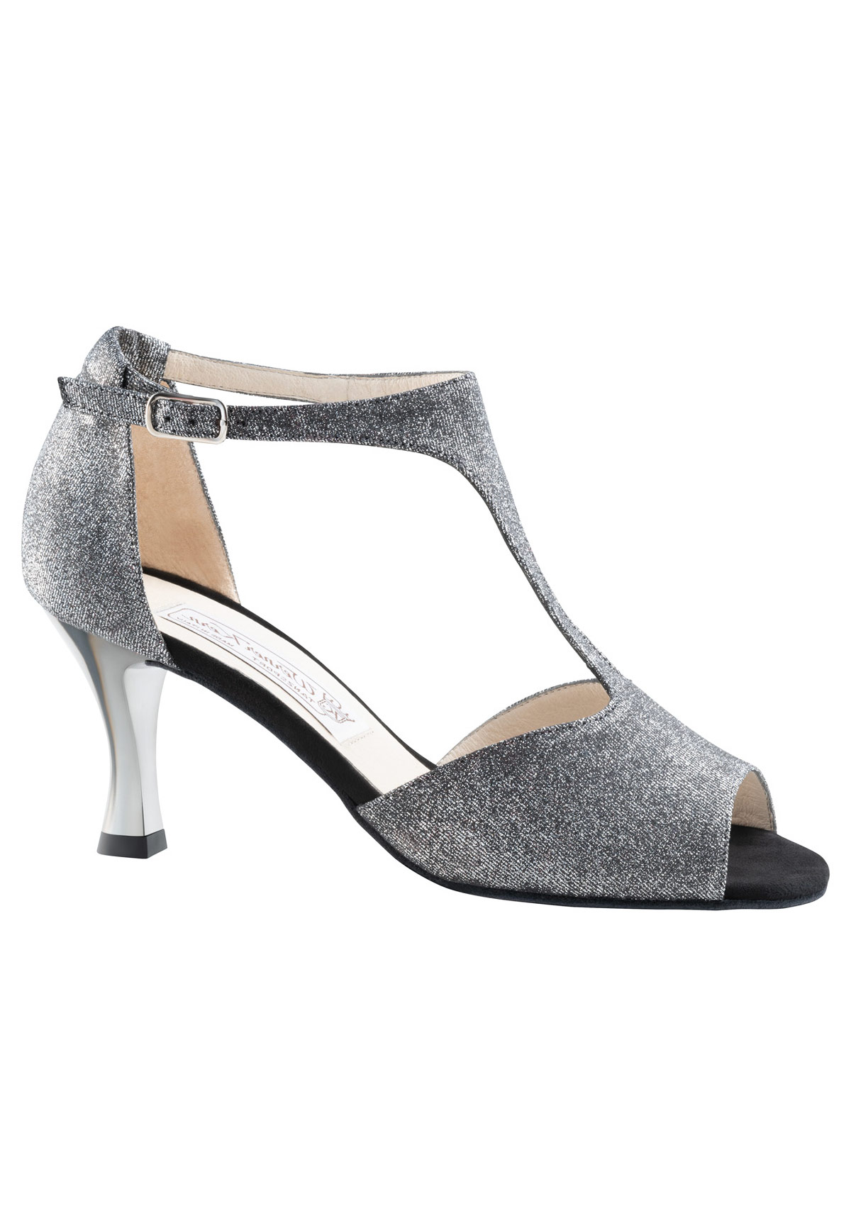 Werner Kern Jamie Dance Shoes-Black/Silver Brocade
