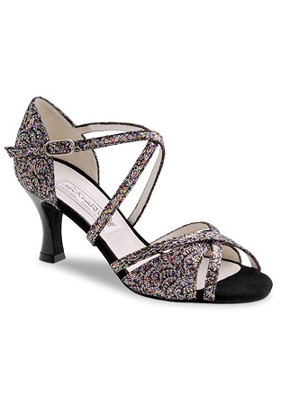 Werner Kern July Latin Shoes-Silver Multi Brocade