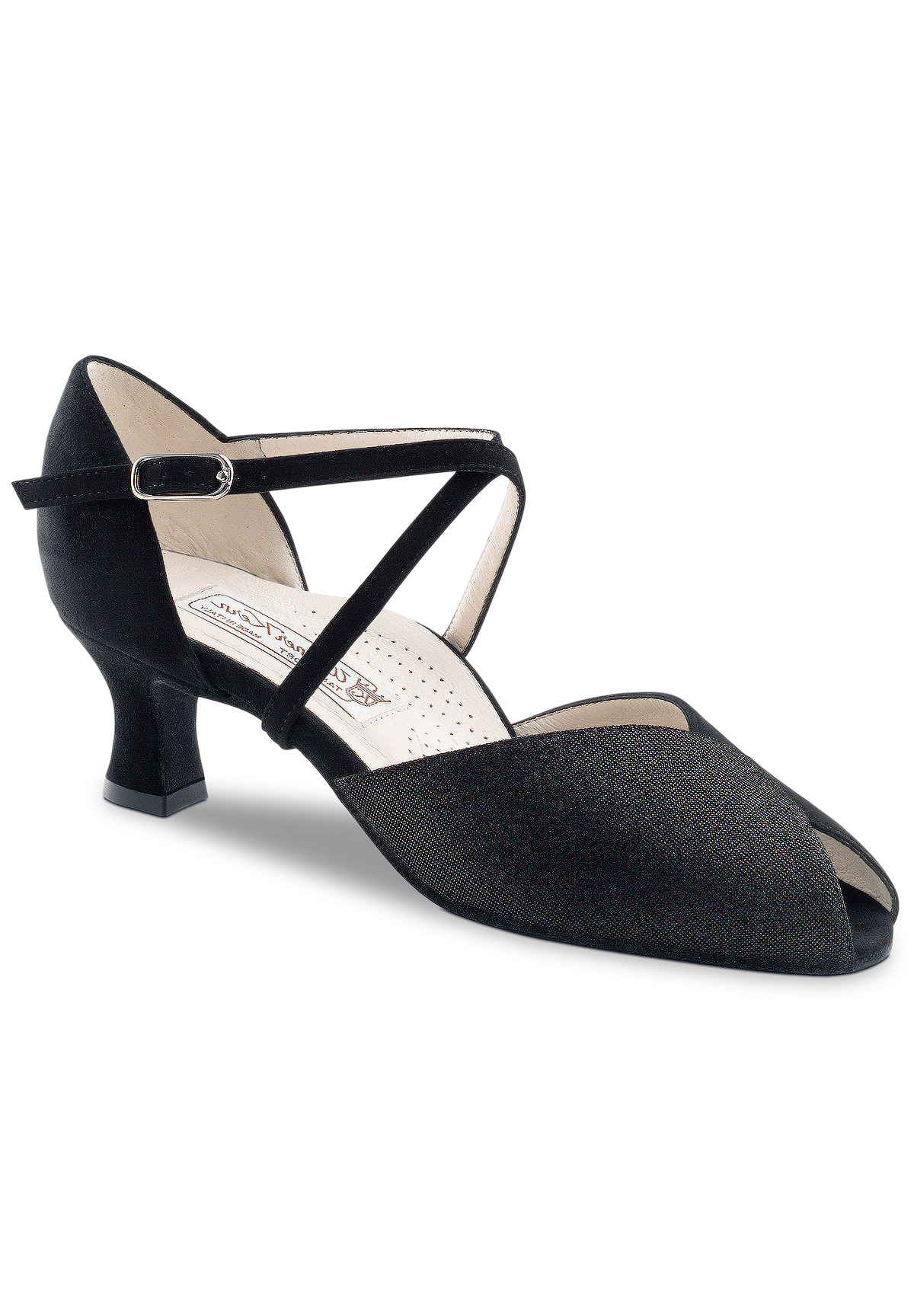 Werner Kern Lotte Social Dance Shoes-Black Stella / Black Suede