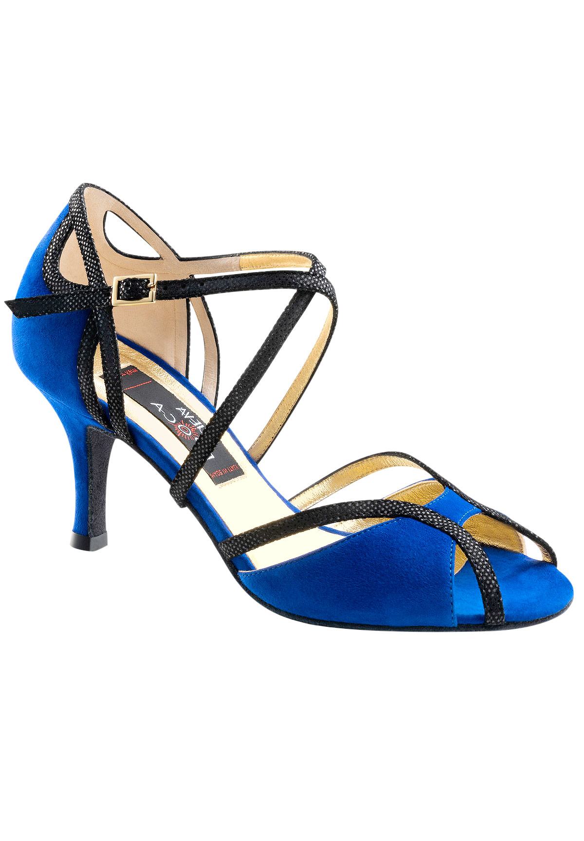 Nueva Epoca Maxima Dance Shoes-Black/Blue Suede