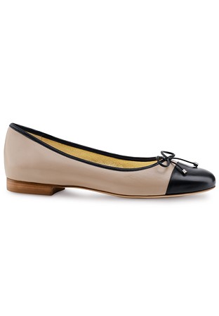 Werner Kern Mia Ballerinas-Black/Beige Nappa