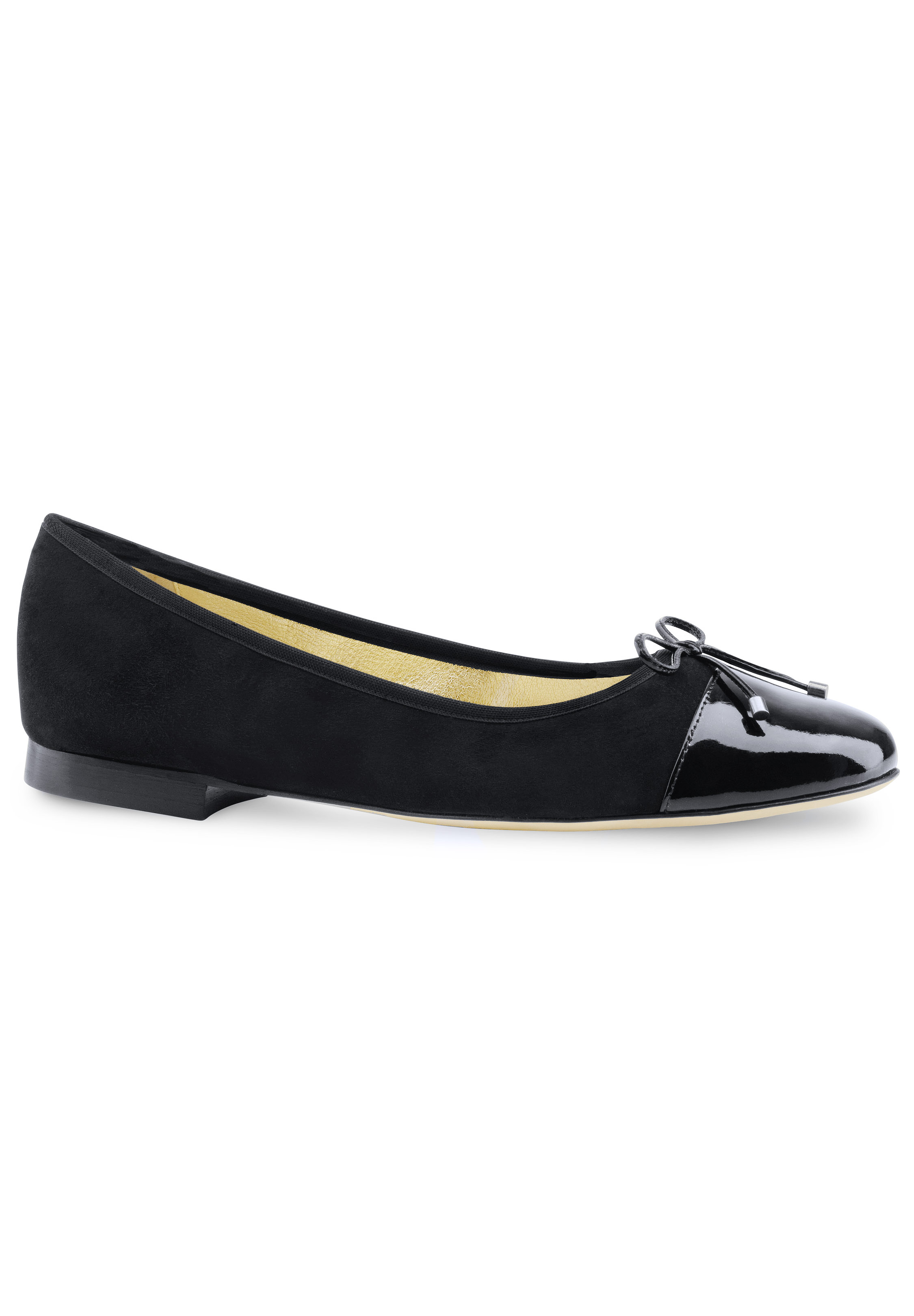 Werner Kern Myke Ballet Flat-Black Suede/Patent