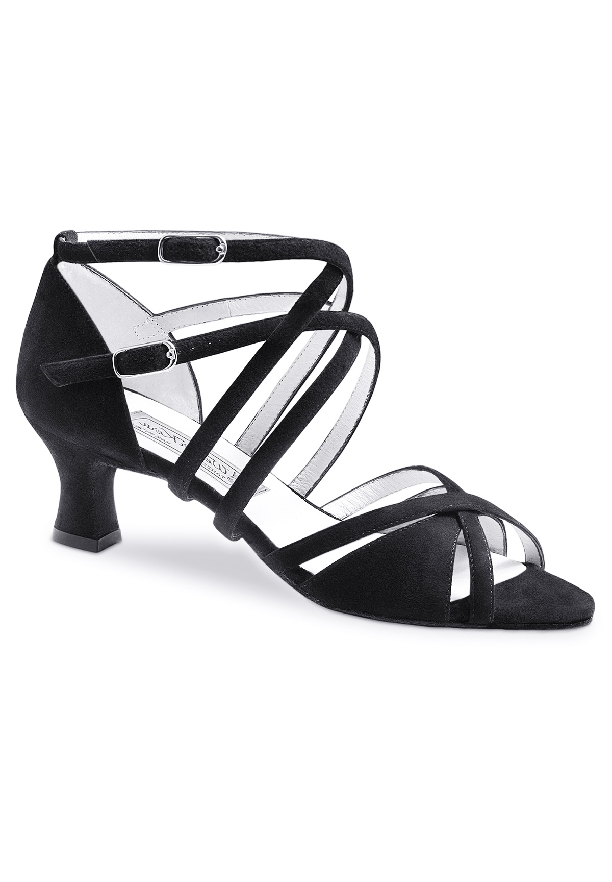 Cuero Negro/Blanco Werner Kern Hombres Zapatos de Baile 28023 2 cm Ballroom