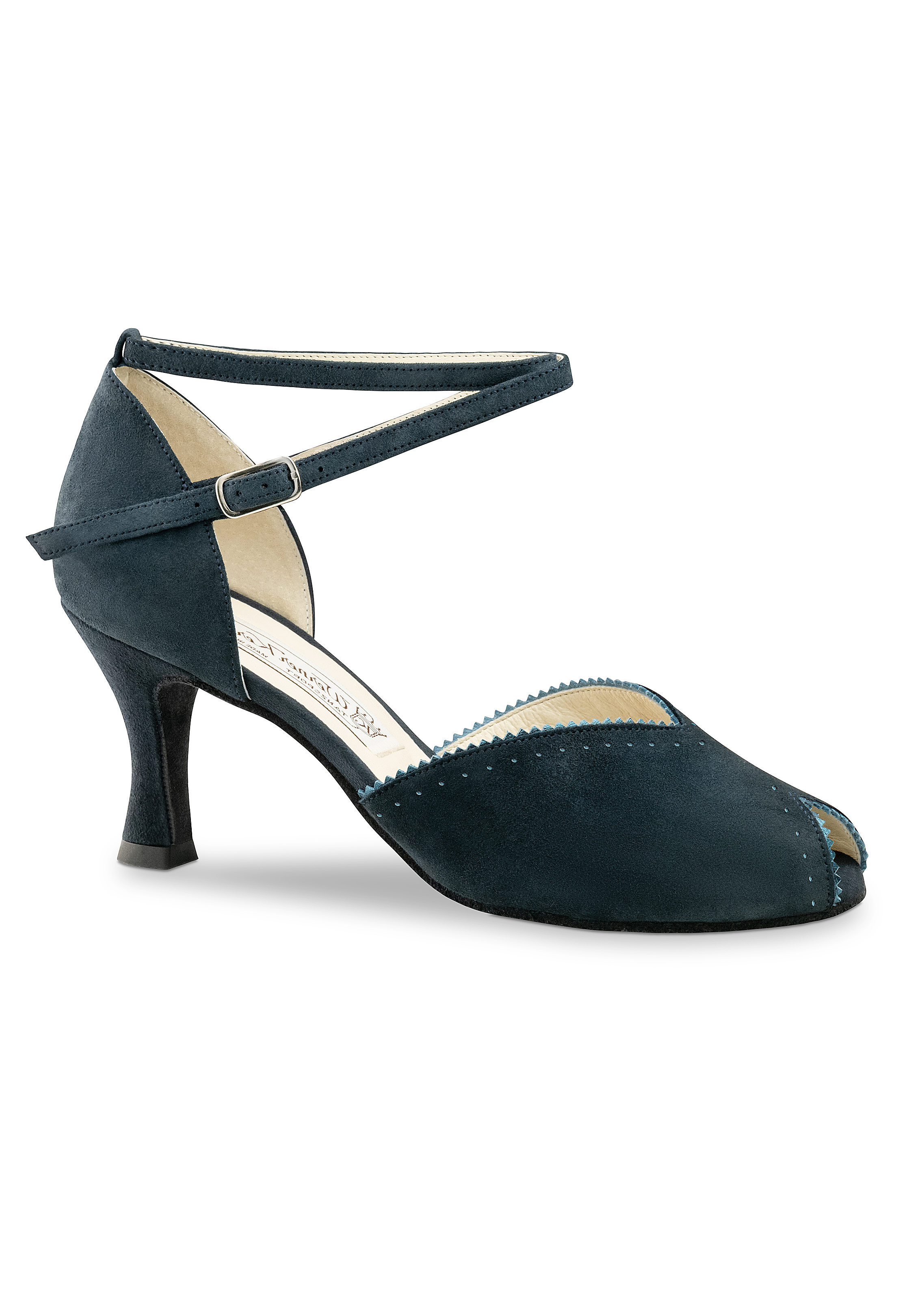 Werner Kern Phoebe Ladies Social Shoes-Blue Suede