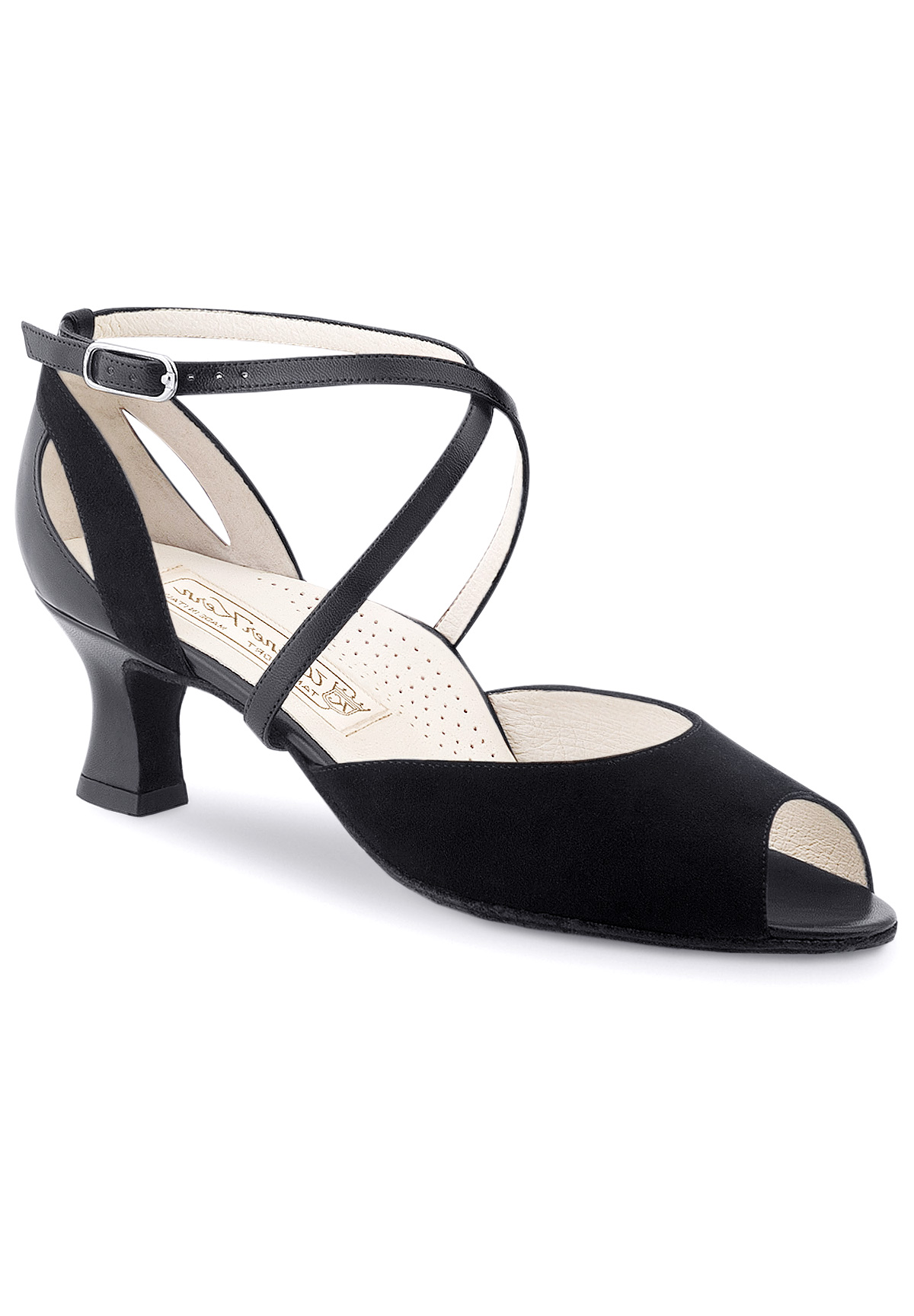 Werner Kern Tiziana Dance Shoes-Black Suede/Black Nappa