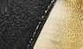 Black Suede/Gold Leather