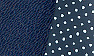 Blue Leather/Blue&White Dots