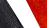 Black/White Leather & Red Suede