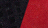 Black Suede Print / Red Suede