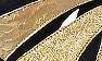 Champagne Printed Python/Platinum Glitter/Black Satin