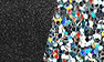 Black Suede/Silver Glitter
