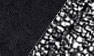 Black Suede/Silver Glitter