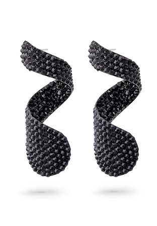 Spiral Earrings-Jet