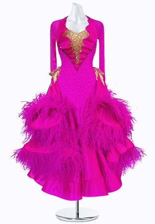 Gilded Magenta Ballroom Gown BS-B250023