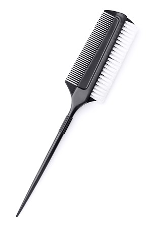 Professional Hair Comb w/ Brush-Black