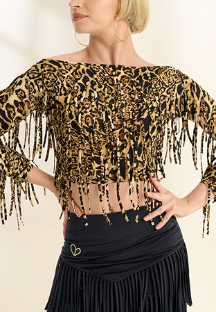 Gio Mio Acasia Womens Dance Top GM0322-Leopard