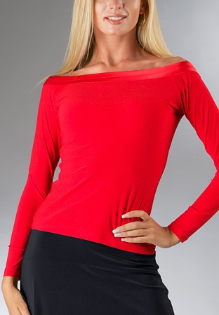 Zdenka Arko Ballroom Top T809-Light Red
