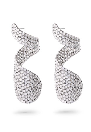 Spiral Earrings-Crystal