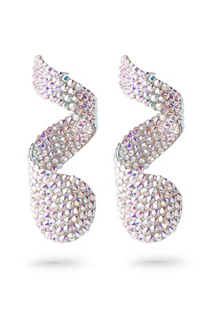 Spiral Earrings-Crystal AB
