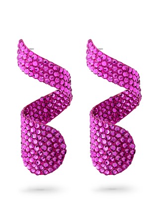 Spiral Earrings-Fuchsia