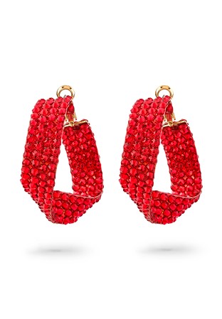 Twist Hoop Earrings-Light Siam