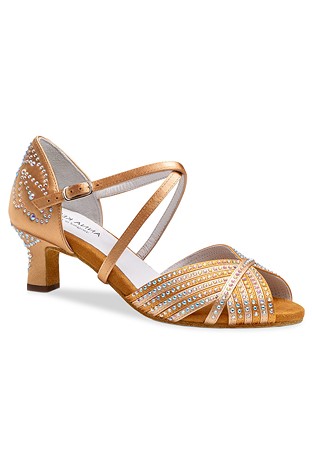Anna Kern Esmee Ladies Latin Shoes-Bronce/Flesh Satin