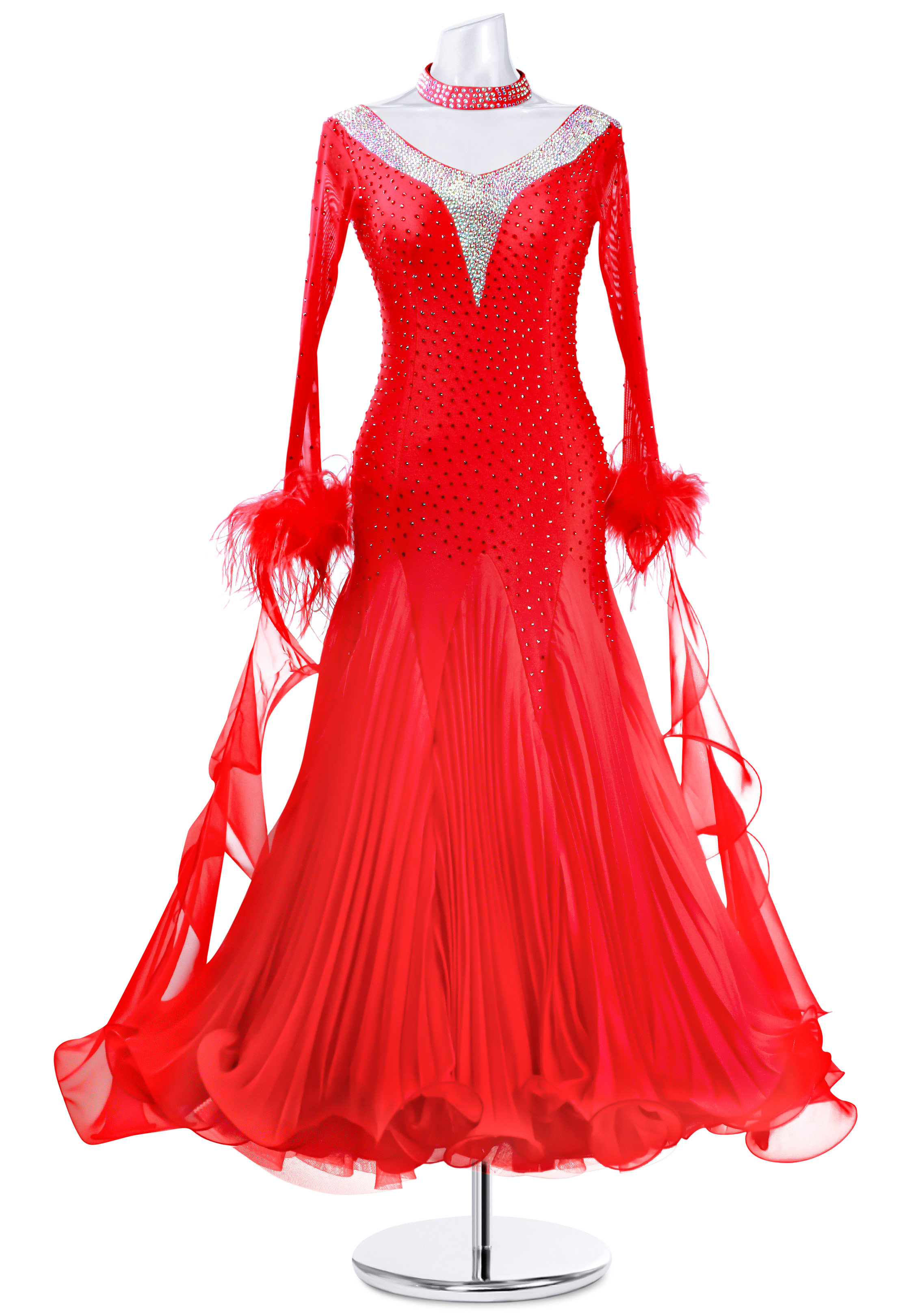 Astral Pleated Godets Modern Ball Dance Dress MQ-B159