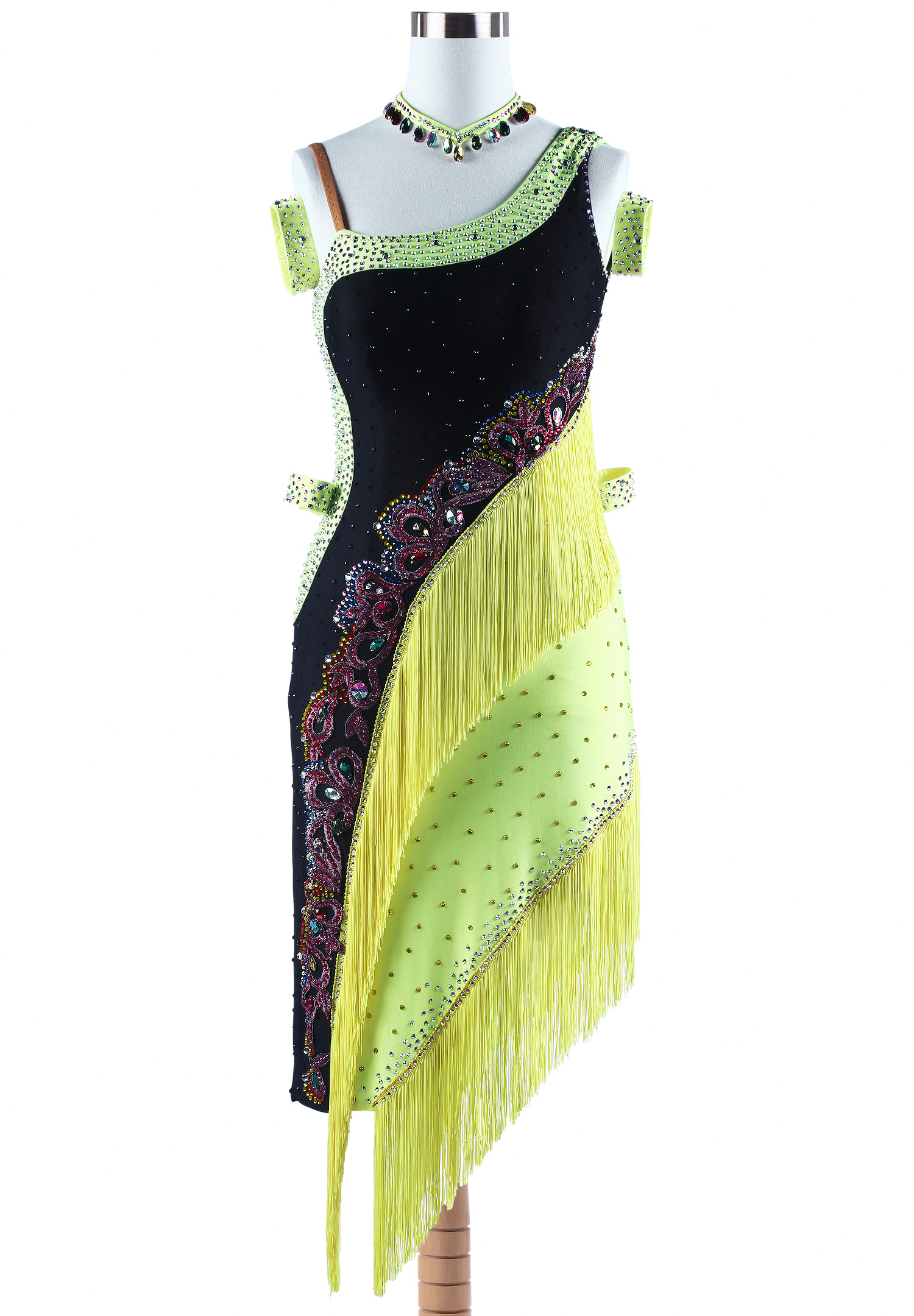 Asymmetrical Fringe Latin Rhythm Dance Dress VN-L5274