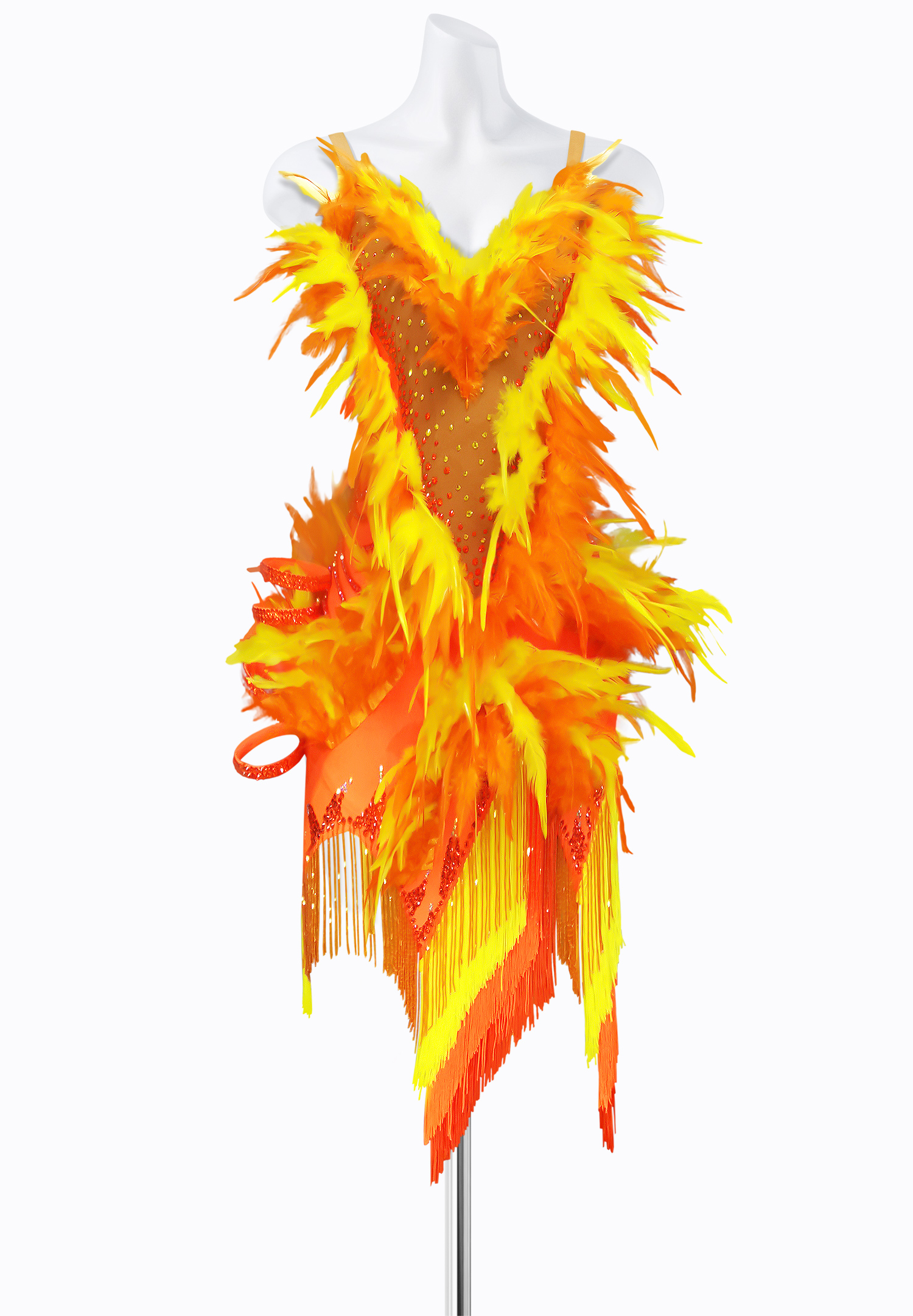 Autumn Feather Rhythm Dress AM-L3332