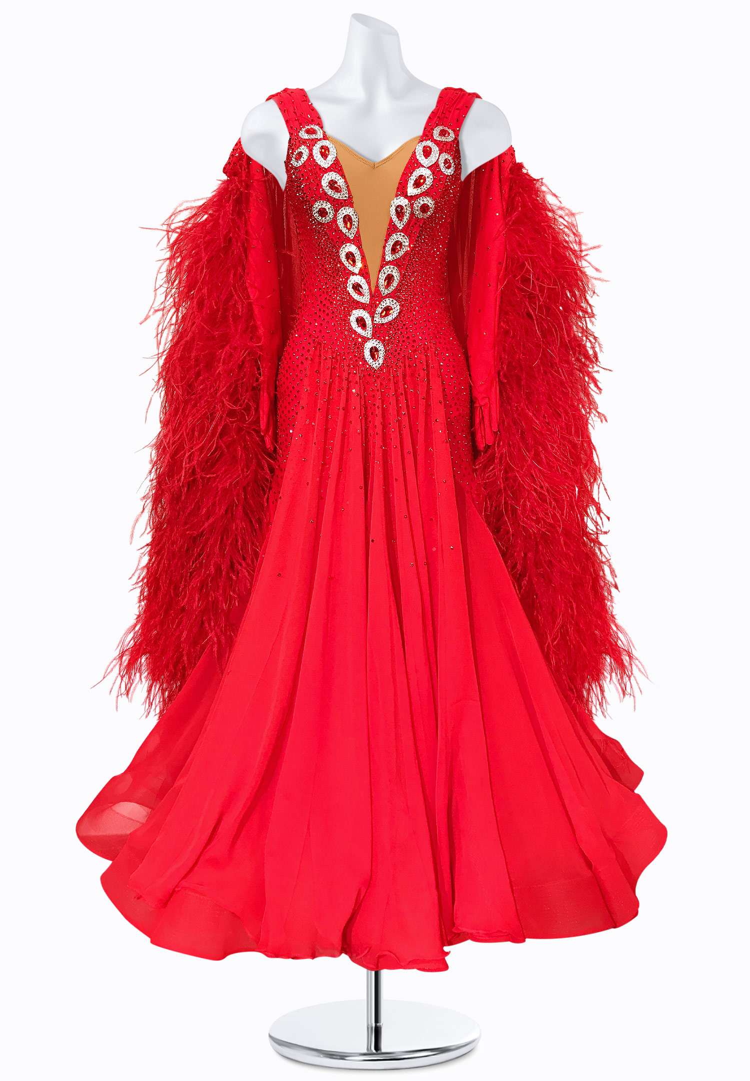 Crimson Teardrop Ballroom Gown BS-B250035