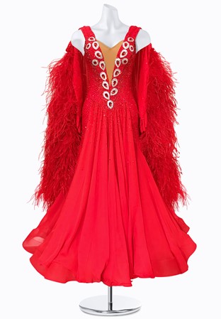 Crimson Teardrop Ballroom Gown BS-B250035