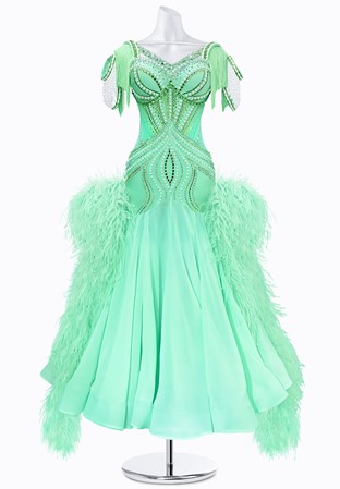 Pearly Sage Ballroom Gown BS-B250037