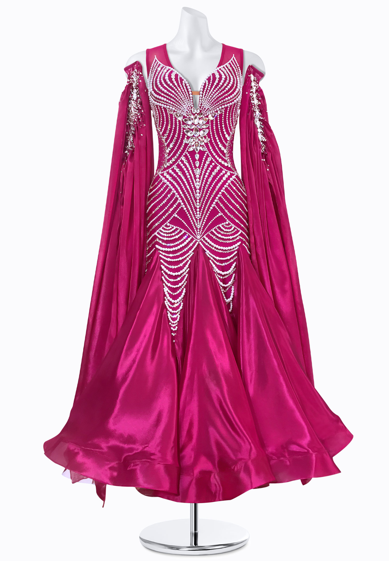 Merlot Pearl Ballroom Gown BS-B250050